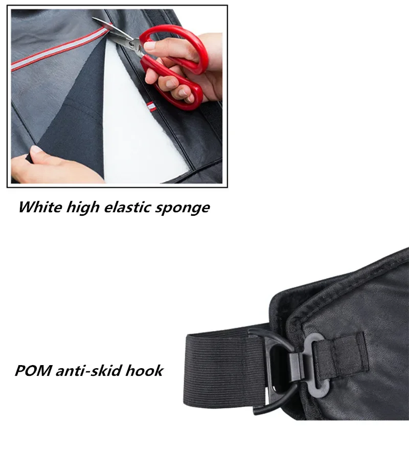 Genouillères chaudes pour moto, jambes d\'équitation, coupe-vent, en cuir PU, imperméables, pour Scooter, genouillères de protection pour l\'hiver Genouillères chaudes pour moto, jambes d\'équitation, coupe-vent, en cuir PU, imperméables, pour Scooter, genouillères de protection pour l\'hiver