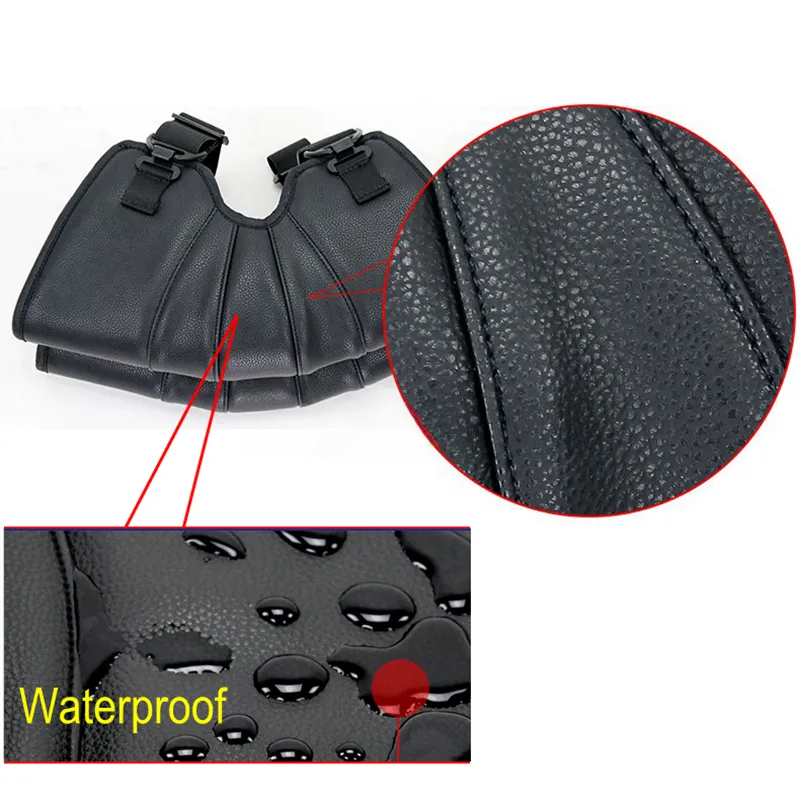 Genouillères chaudes pour moto, genouillères coupe-vent pour l\'hiver et l\'extérieur, protection des genoux en cuir PU imperméable