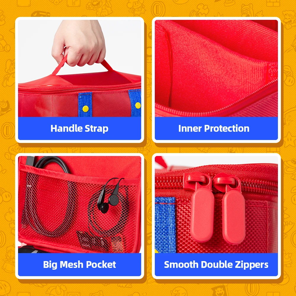 Grand Etui Housse Sac de Transport Protection Nintendo Switch 5/6 Compartiments – Image 3