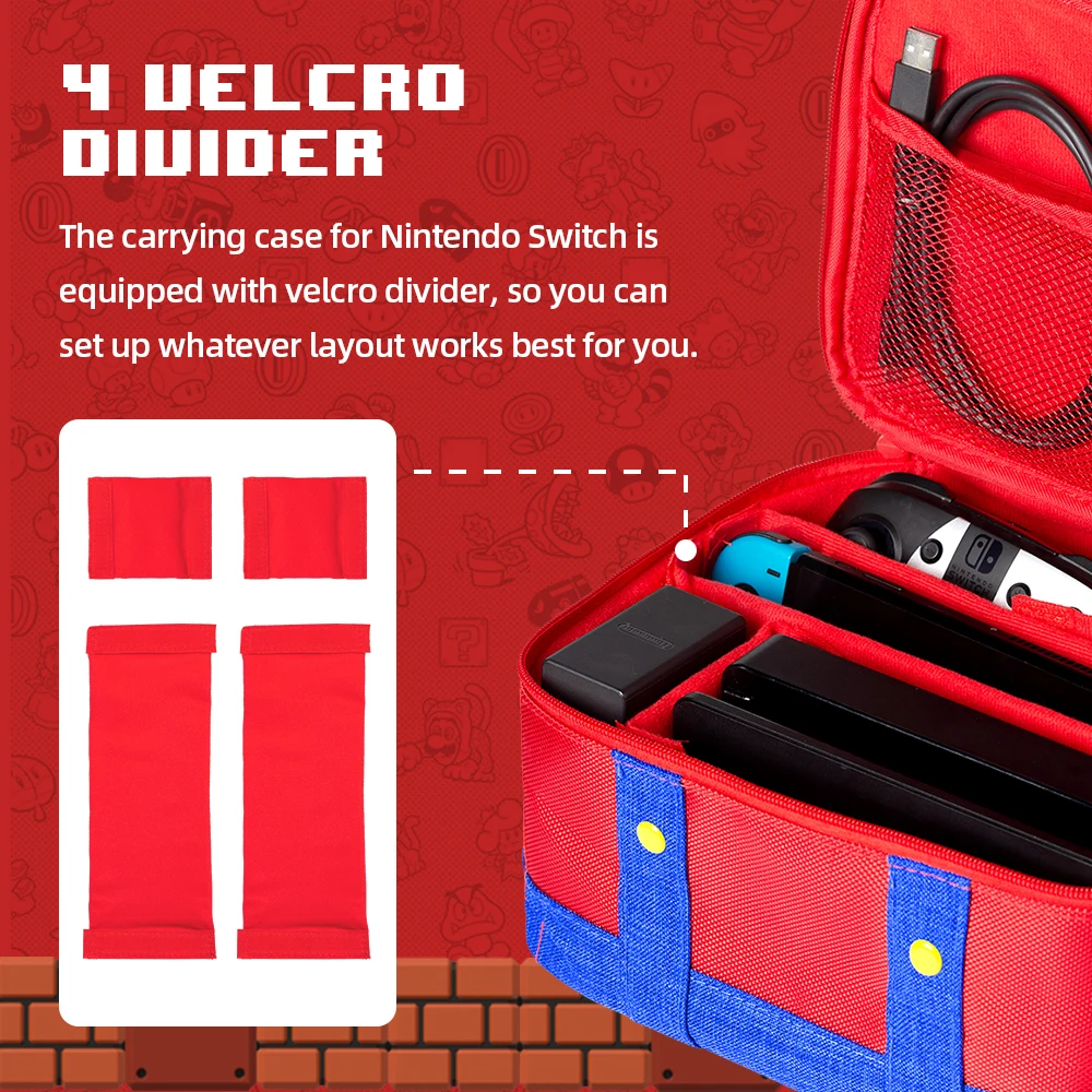 Grand Etui Housse Sac de Transport Protection Nintendo Switch 5/6 Compartiments – Image 5