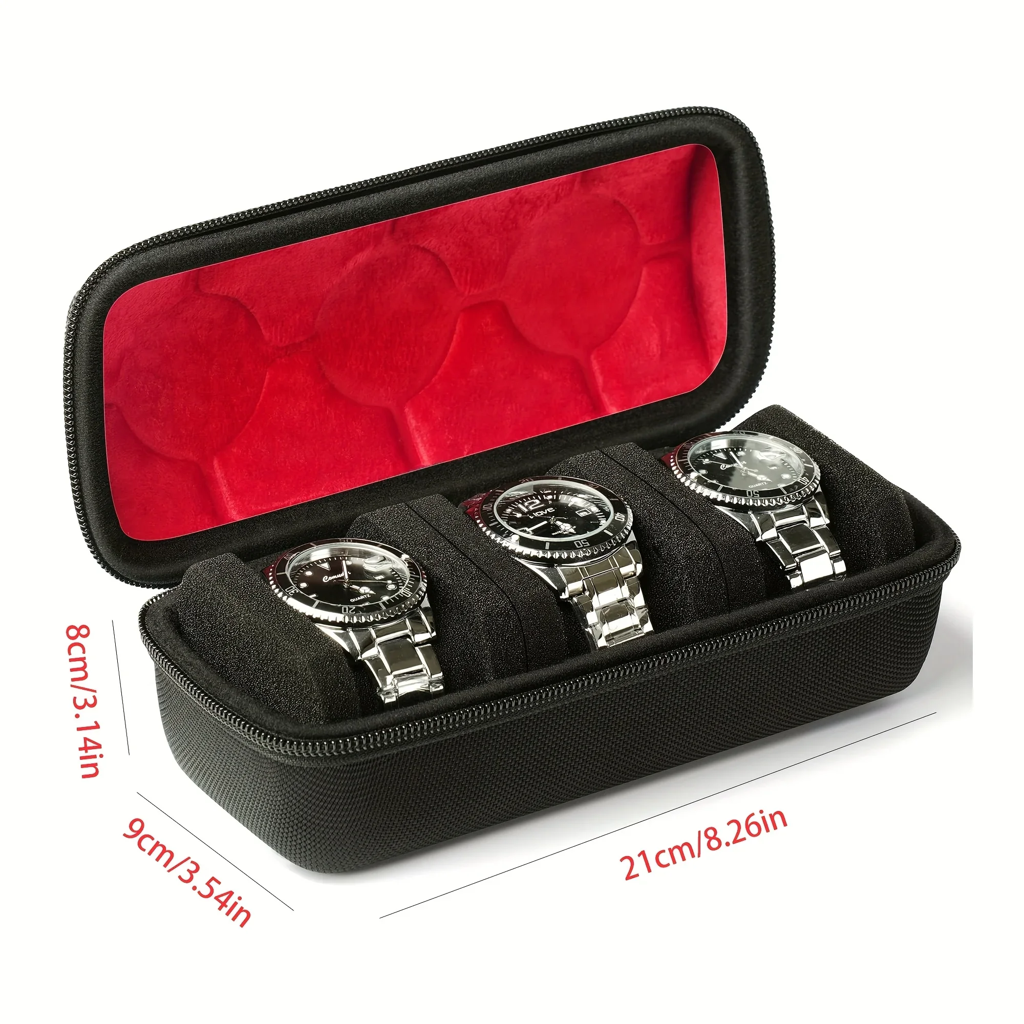 Boîte Organisateur à Montres Etui 2/10 Emplacements de Voyage Coussins Antichoc – Image 2