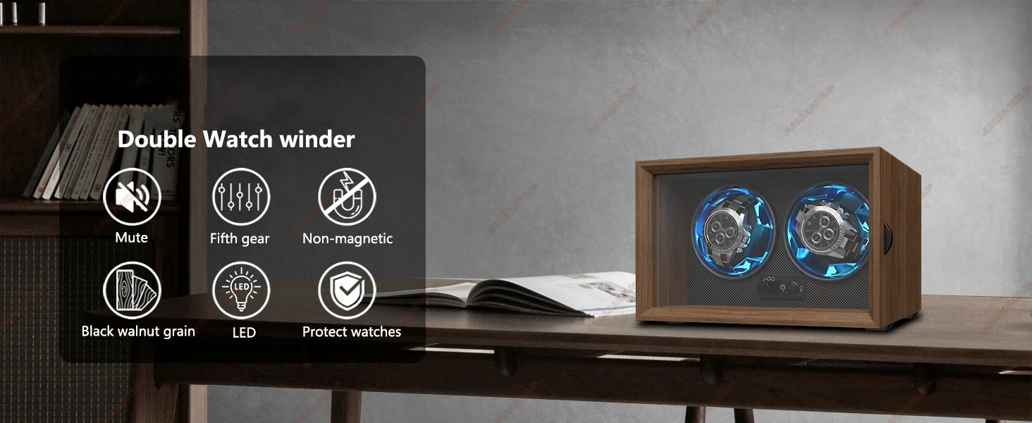 Remontoir de montre alimenté par Usb pour montres automatiques, support de rotateur de montres mécaniques, boîtier en bois, armoire de rangement, boîtes d'affichage