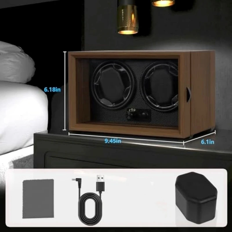 Remontoir de montre alimenté par Usb pour montres automatiques, support de rotateur de montres mécaniques, boîtier en bois, armoire de rangement, boîtes d'affichage