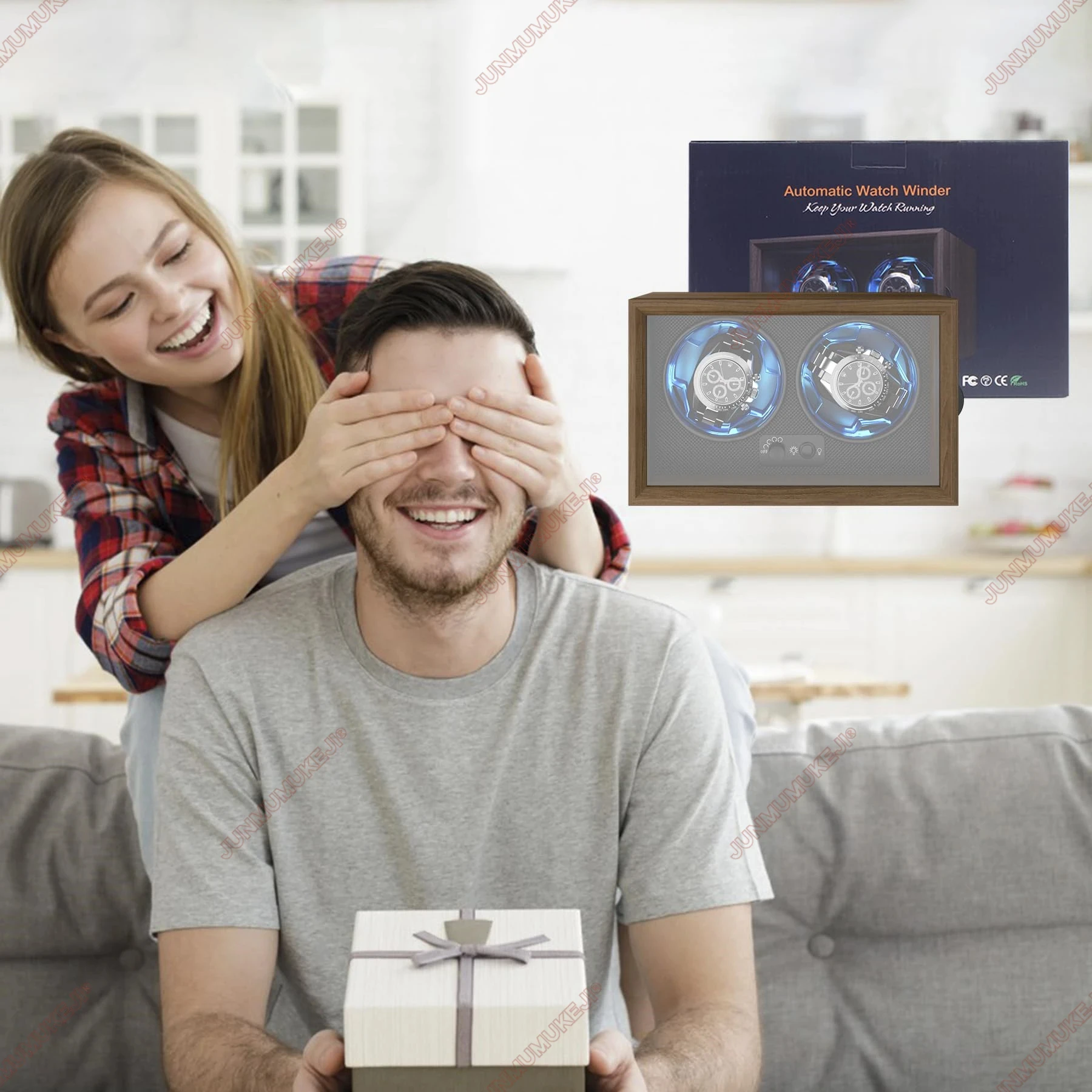 Remontoir de montre alimenté par Usb pour montres automatiques, support de rotateur de montres mécaniques, boîtier en bois, armoire de rangement, boîtes d\'affichage