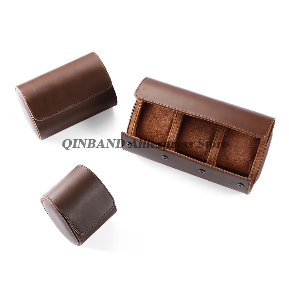 Étui de voyage pour montre, boîte en cuir PU pour montres, organisateur de rangement de montre Vintage, rangement sécurisé, organisateur d'affichage de montre Vintage Étui de voyage pour montre, boîte en cuir PU pour montres, organisateur de rangement de montre Vintage, rangement sécurisé, organisateur d'affichage de montre Vintage