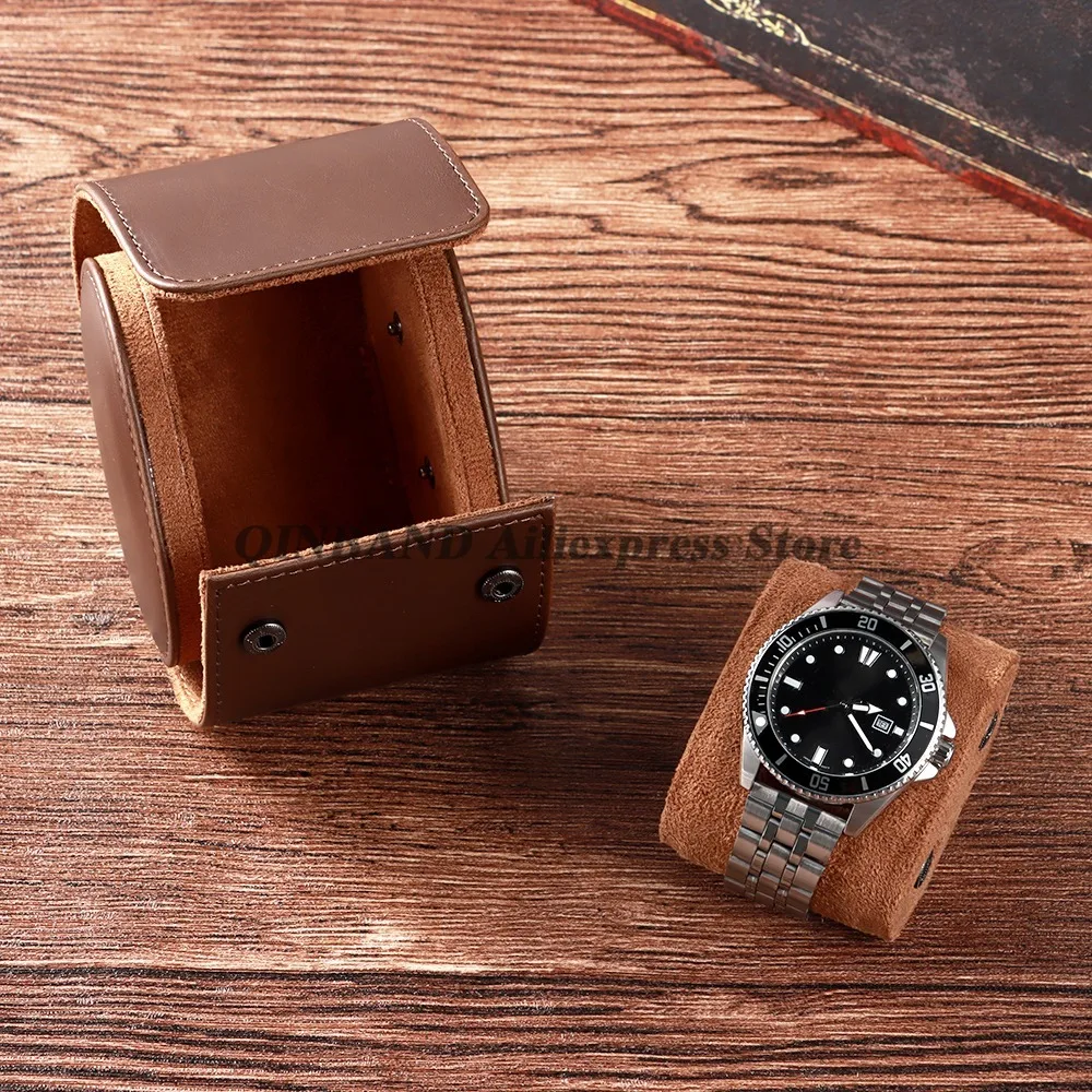 Étui de voyage pour montre, boîte en cuir PU pour montres, organisateur de rangement de montre Vintage, rangement sécurisé, organisateur d\'affichage de montre Vintage Étui de voyage pour montre, boîte en cuir PU pour montres, organisateur de rangement de montre Vintage, rangement sécurisé, organisateur d\'affichage de montre Vintage
