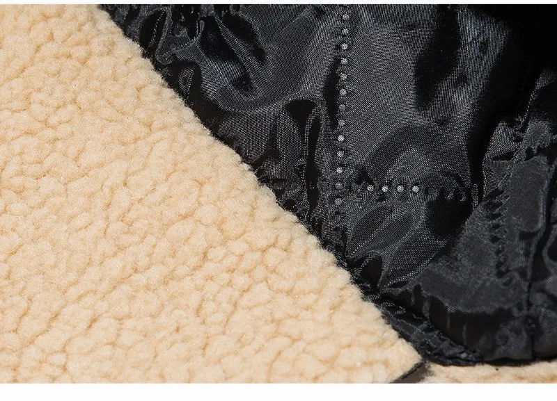 Chapeaux de bombardier épais coupe-vent en laine d\'agneau pour hommes, garde au chaud en hiver, casquette de ski en plein air