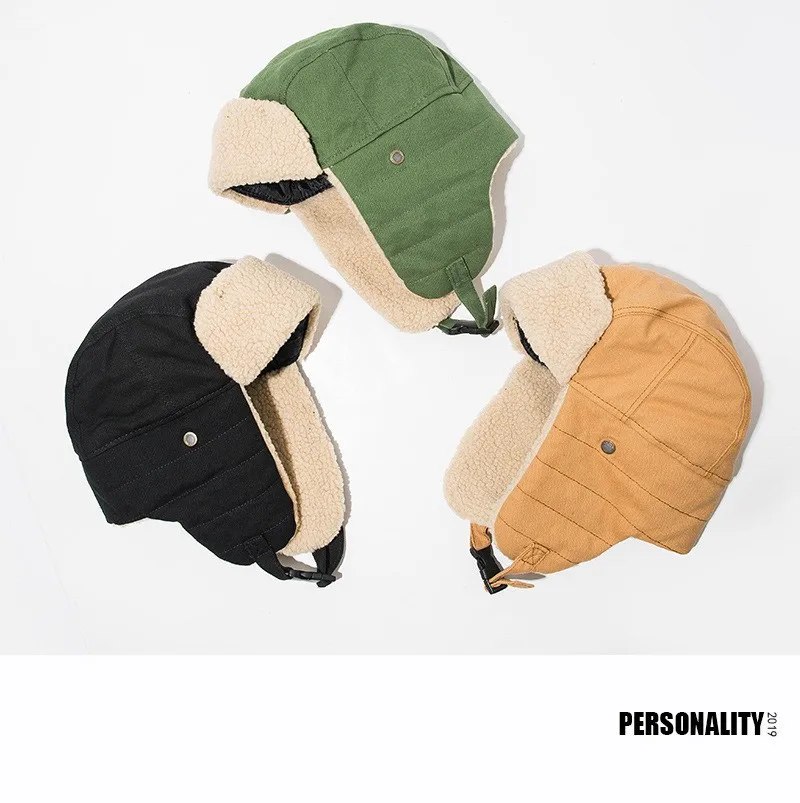 Bonnet Homme Aviateur Bombardier Laine d'Agneau Oreillettes Coupe Vent Hiver – Image 7