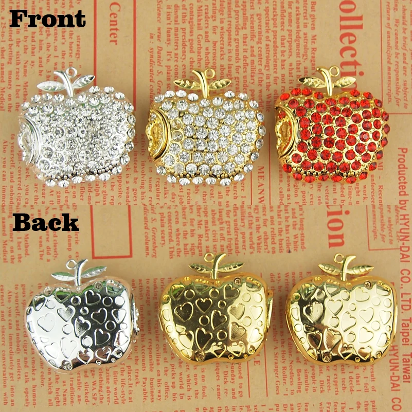 Clé USB 2.0 Bijou Strass Pomme Croquée Dorée 128 64 32 16 8 Go Brillant PC Mac – Image 6
