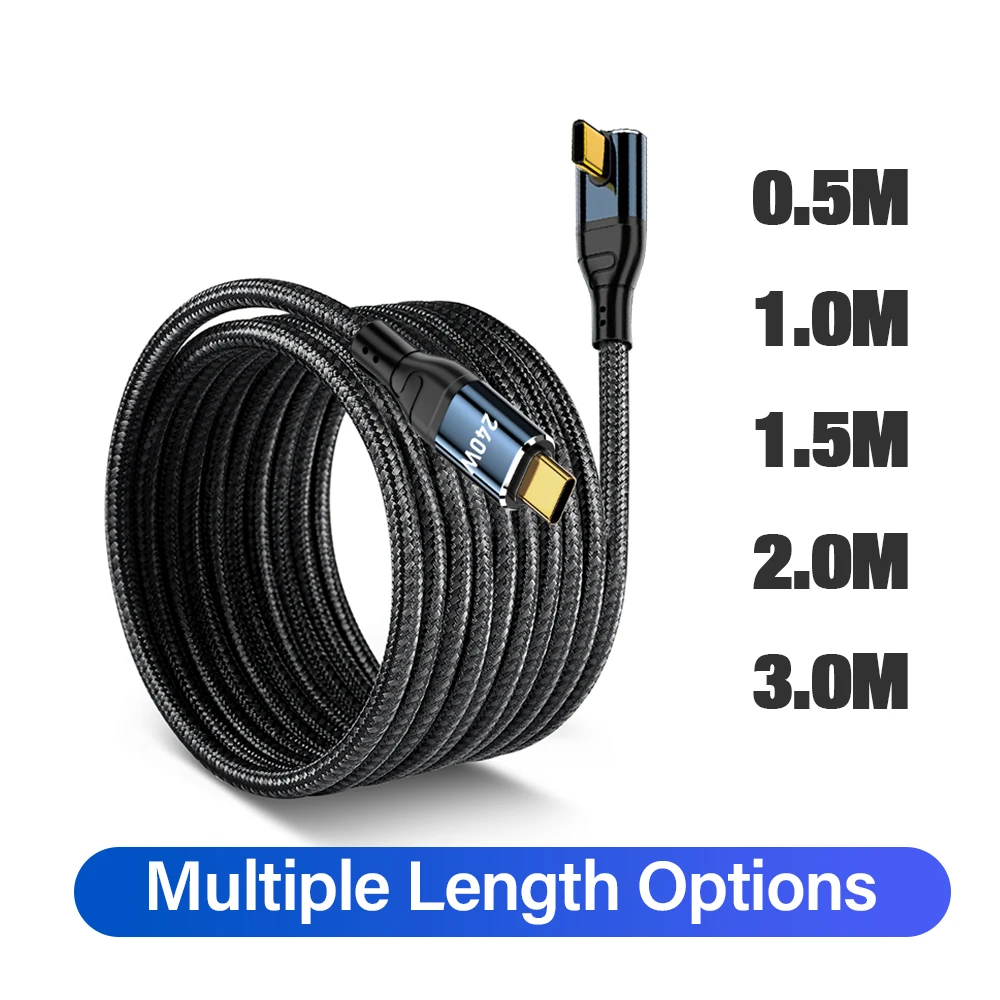 Câble USB Type C PD3.1 Charge Rapide Coudé 90° 240W MacBook iPhone 16 15 Android – Image 6