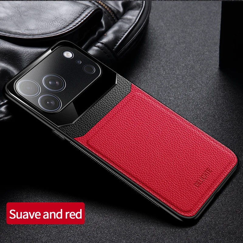 Coque Housse iPhone Plexiglas Cuir PU 17 16 15 14 13 12 11 Pro Max Plus Air Mini