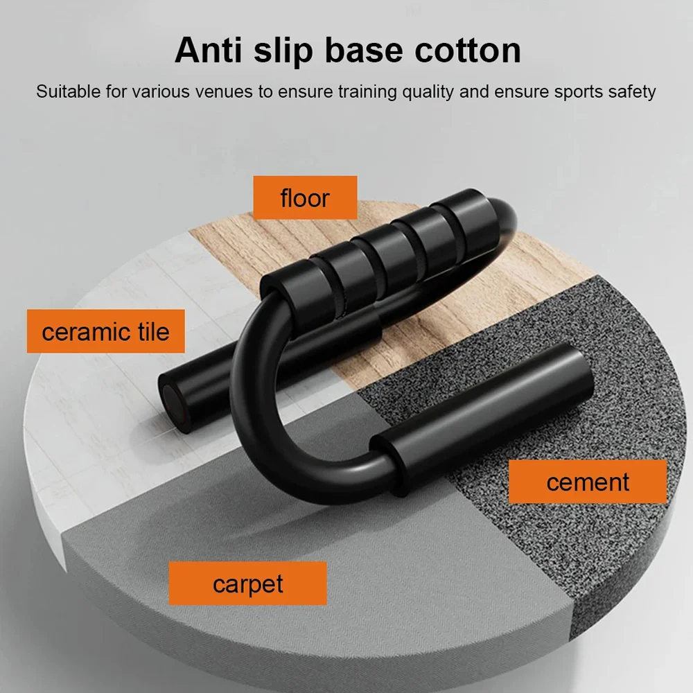 Support de push up de type S, poignée en mousse antidérapante, tuyau en acier épais, équipement de fitness domestique, équipement d\'entraînement musculaire pectoral Support de push up de type S, poignée en mousse antidérapante, tuyau en acier épais, équipement de fitness domestique, équipement d\'entraînement musculaire pectoral