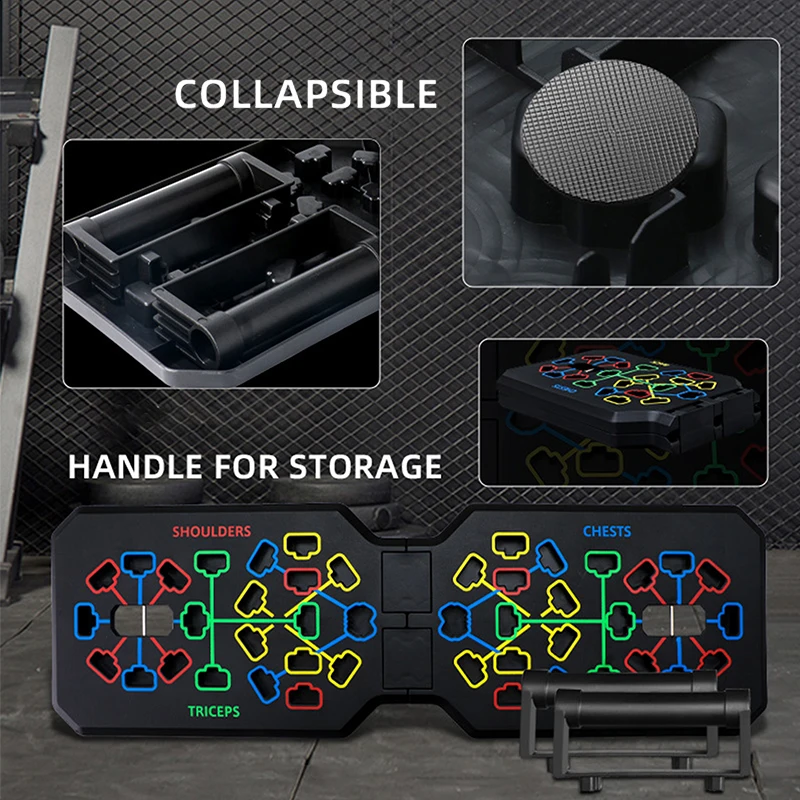 Planche + Barres Push-Up pour Pompes 10 Zones Bras Pectoraux Triceps Dos Abdos – Image 5