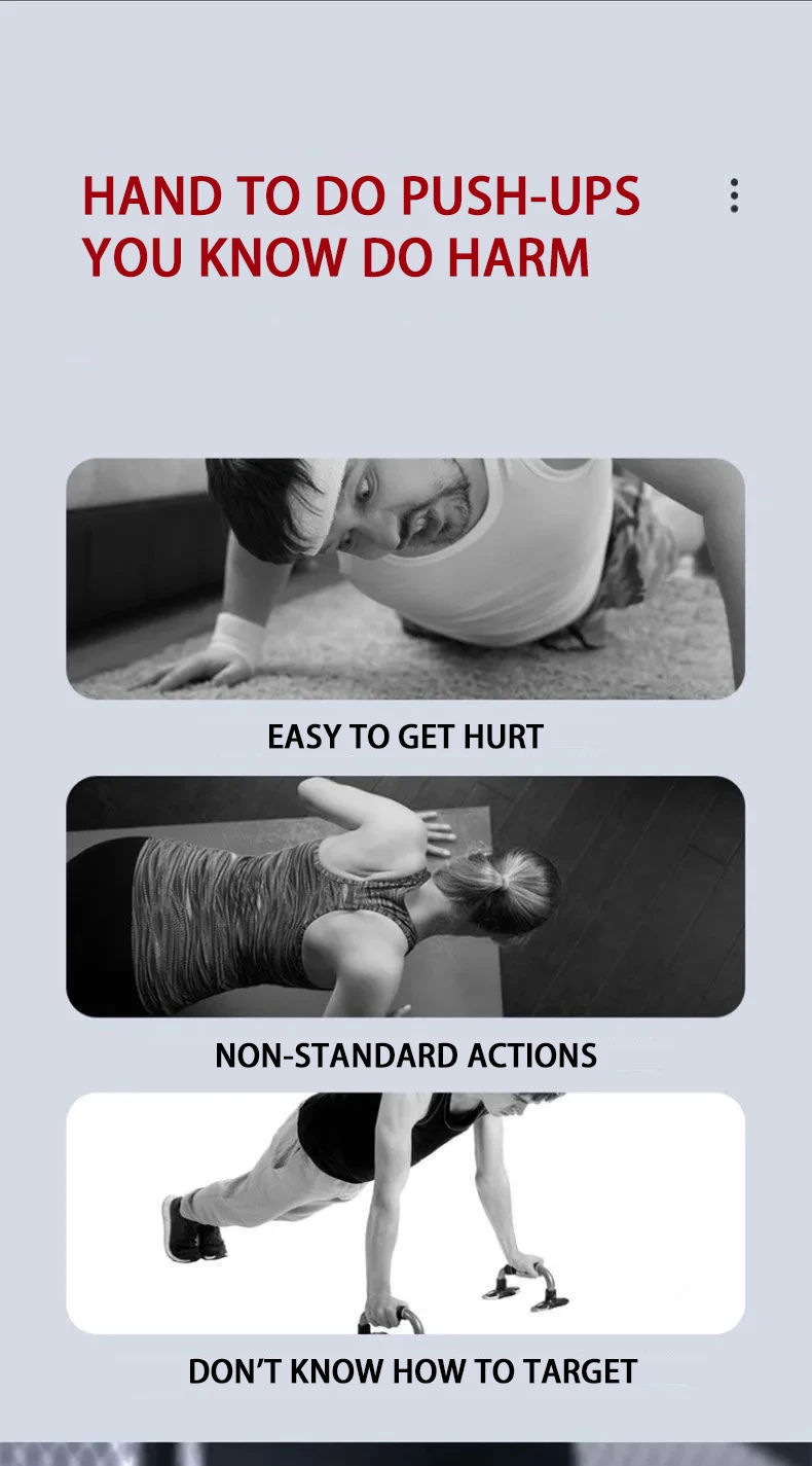 Ensemble de planche de push-up portable, barre multifonctionnelle, équipement de fitness pliable, entraînement de la poitrine, de l\'abdomen, des bras et du dos