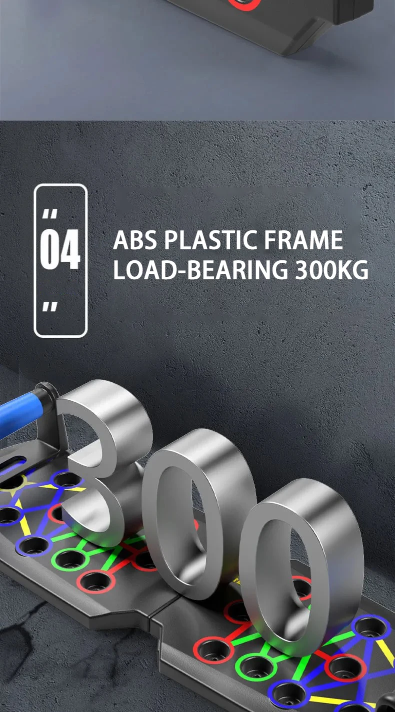 Ensemble de planche de push-up portable, barre multifonctionnelle, équipement de fitness pliable, entraînement de la poitrine, de l\'abdomen, des bras et du dos