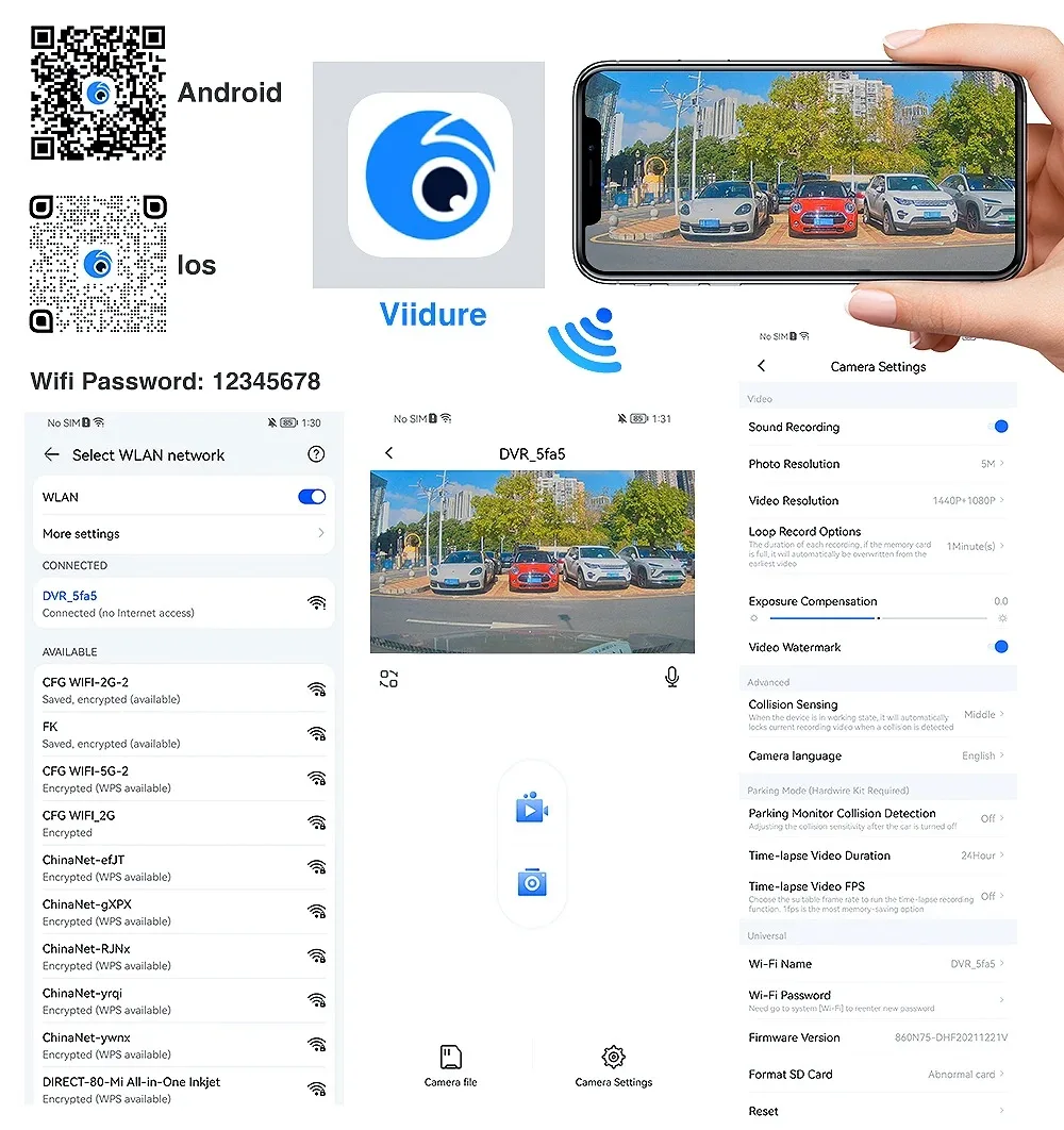 3 canaux voiture DVR UHD 4K 3 lentilles à l\'intérieur du véhicule caméra de tableau de bord caméra à trois voies DVR enregistreur enregistreur vidéo GPS Dashcam caméscope
