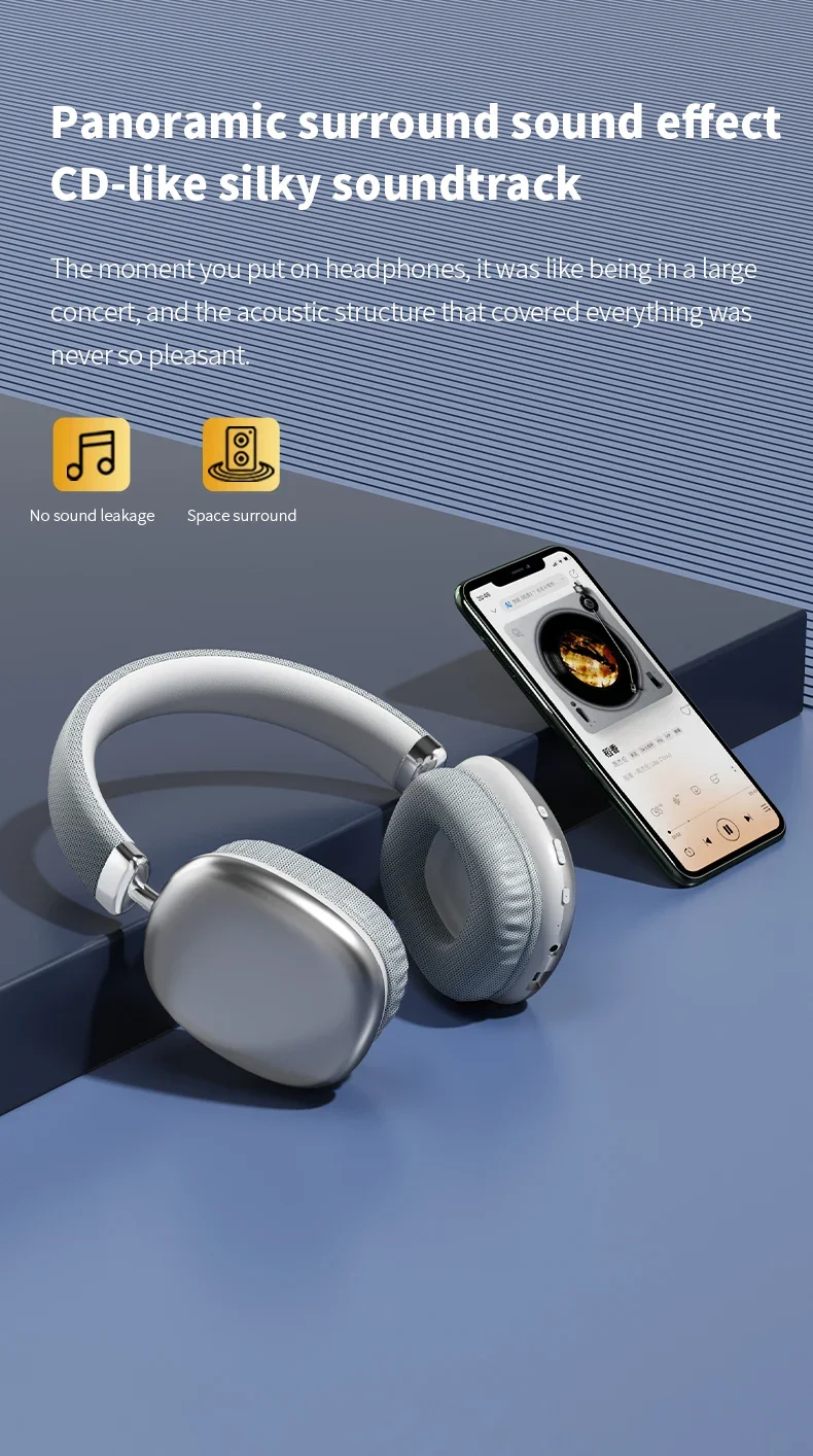 2025 nouveau Air Max Bluetooth écouteur sur l'oreille casque sans fil stéréo surround casque de jeu pour Apple Iphone Xiaomi téléphone