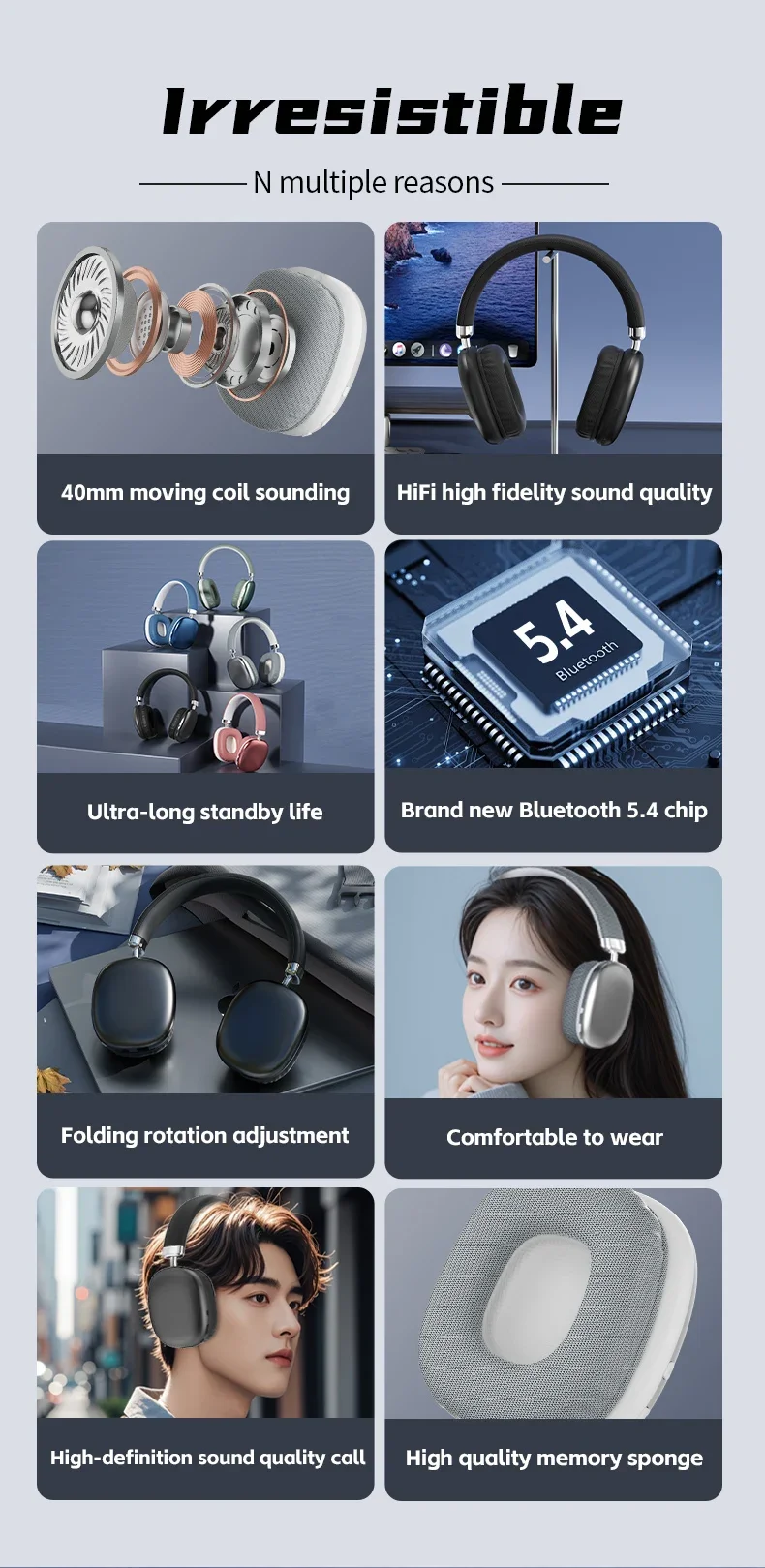 2025 nouveau Air Max Bluetooth écouteur sur l'oreille casque sans fil stéréo surround casque de jeu pour Apple Iphone Xiaomi téléphone