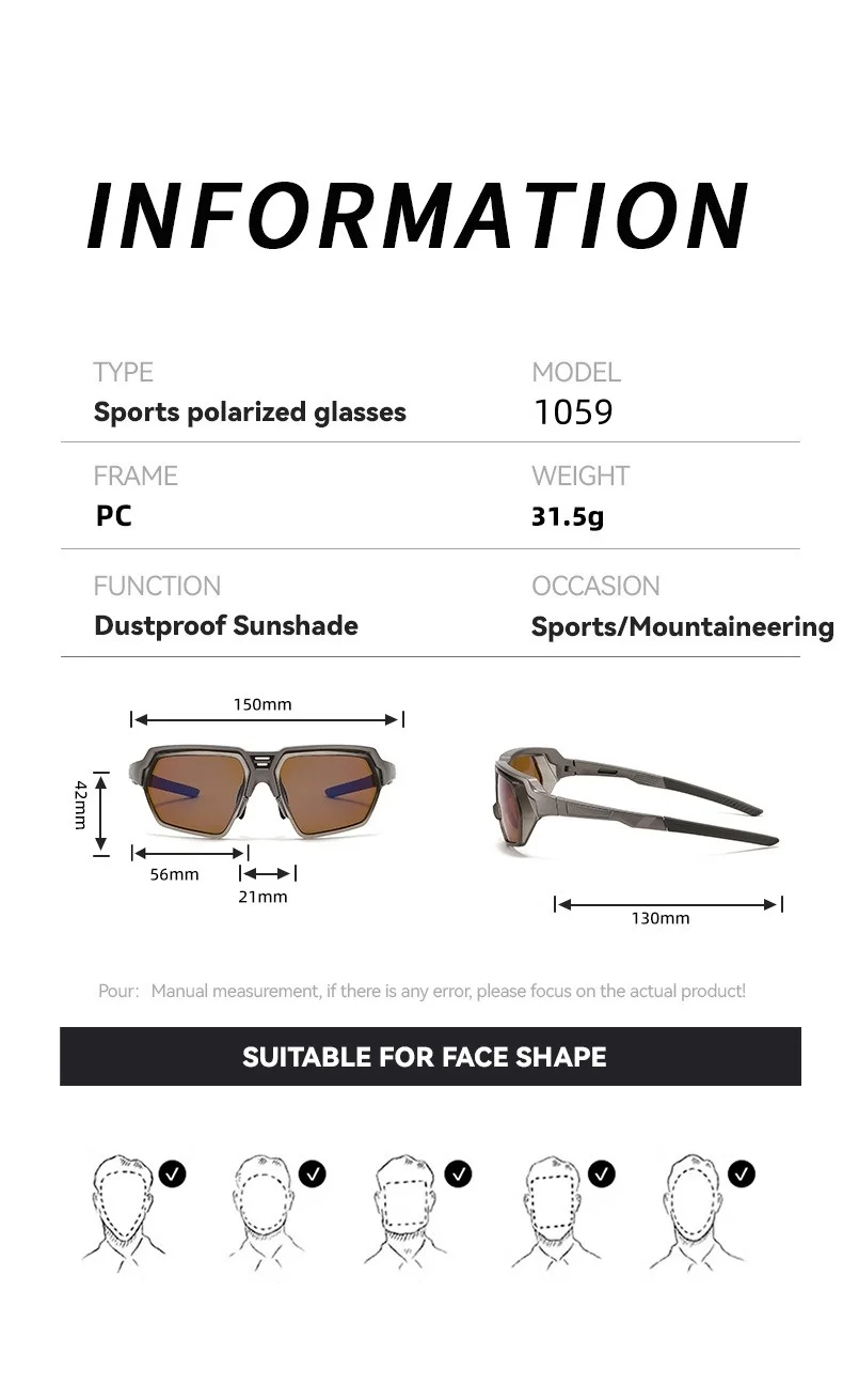 Lunettes de pêche d'extérieur OKUMA 2026, nouvelle collection, polarisées UV400 pour la détection des poissons, idéales pour le cyclisme, la randonnée et l'alpinisme.
