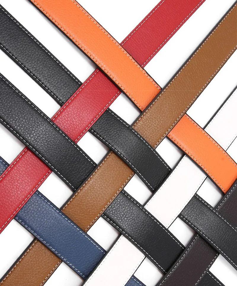 Ceinture en cuir véritable pour hommes, boucle carrée avec lettres, costume d\'affaires décontracté, accessoires en jean, ceinture classique polyvalente 3.3cm