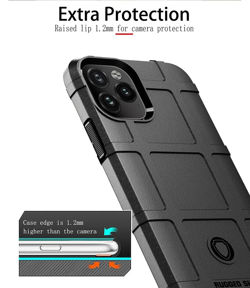 Coque en caoutchouc mat, bouclier robuste antichoc, pour iPhone 17 15 14 13 12 11 16 Pro Max iPhone17, couverture d\'armure militaire anti-chute