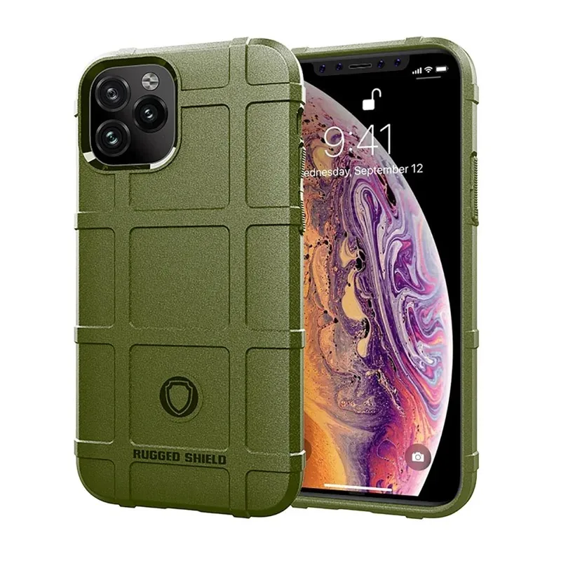 Coque en caoutchouc mat, bouclier robuste antichoc, pour iPhone 17 15 14 13 12 11 16 Pro Max iPhone17, couverture d\'armure militaire anti-chute