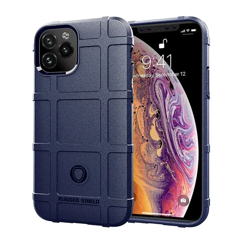 Coque en caoutchouc mat, bouclier robuste antichoc, pour iPhone 17 15 14 13 12 11 16 Pro Max iPhone17, couverture d\'armure militaire anti-chute