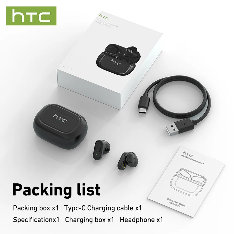 Casque Audio Ecouteurs HTC NE51 Bluetooth Oreillettes Traduction Automatique IA – Image 6