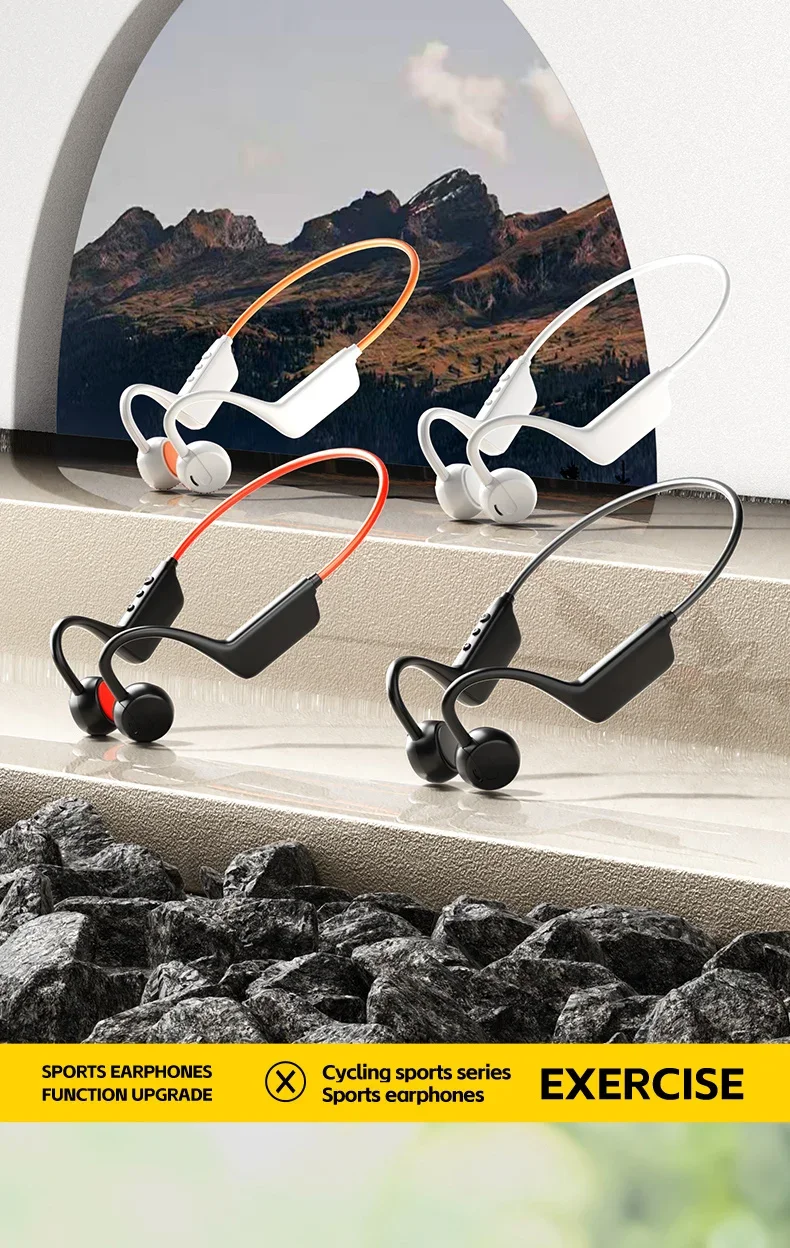 Casque à conduction osseuse sans fil pour la natation et le sport, étanche IPX8, Bluetooth 5.4 avec micro, pour l'exercice et le fitness, NOUVEAU 2026
