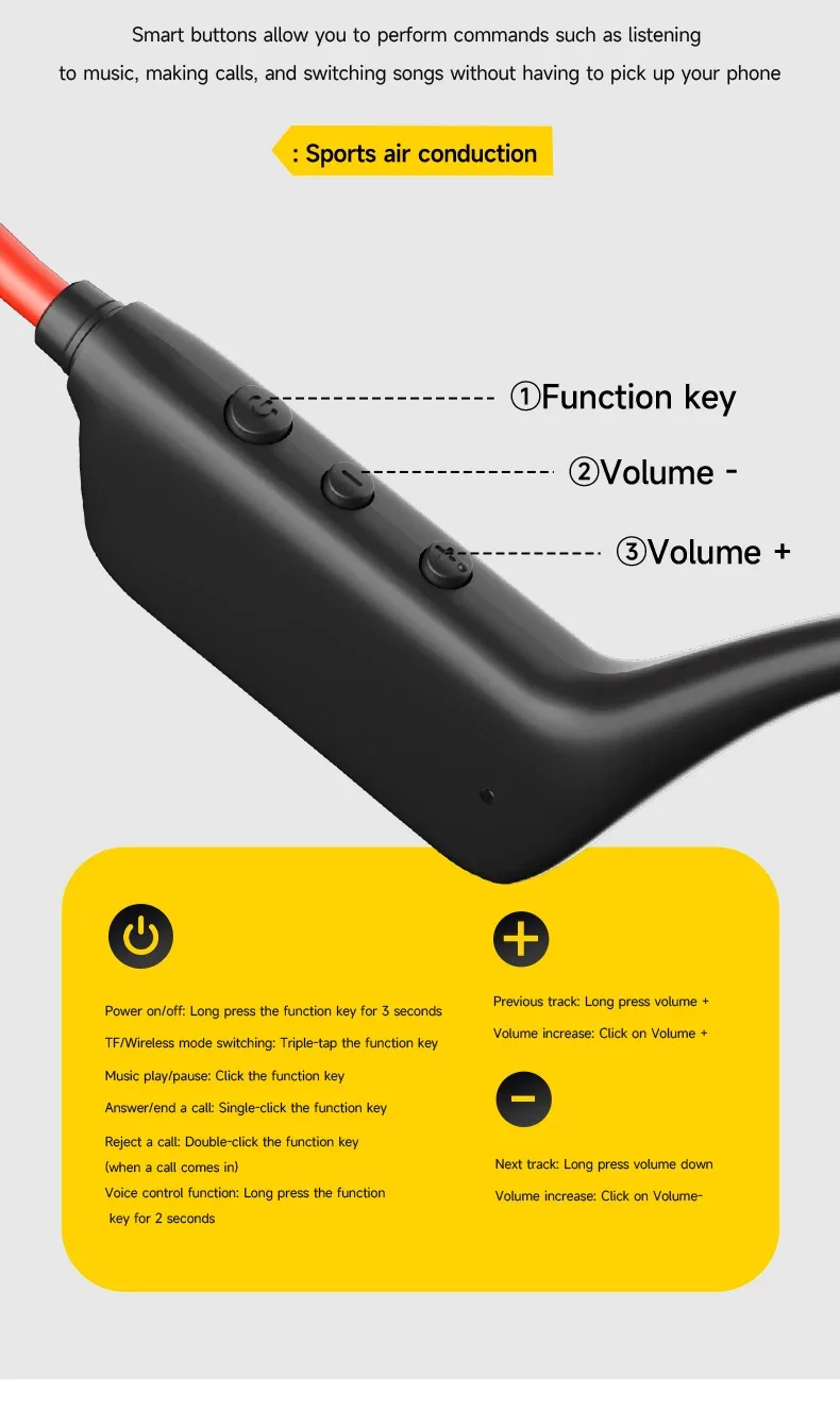 Casque à conduction osseuse sans fil pour la natation et le sport, étanche IPX8, Bluetooth 5.4 avec micro, pour l'exercice et le fitness, NOUVEAU 2026