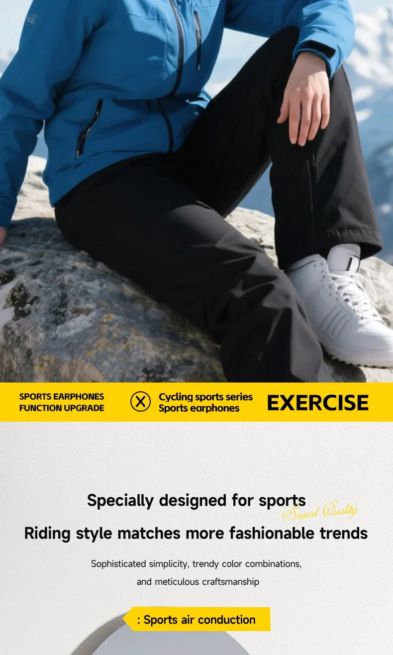 Casque à conduction osseuse sans fil pour la natation et le sport, étanche IPX8, Bluetooth 5.4 avec micro, pour l'exercice et le fitness, NOUVEAU 2026