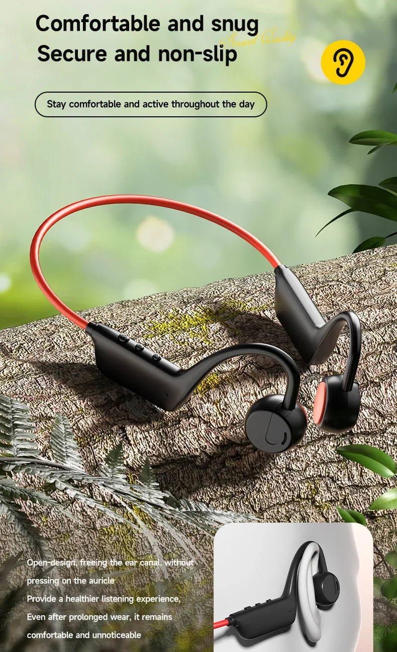Casque à conduction osseuse sans fil pour la natation et le sport, étanche IPX8, Bluetooth 5.4 avec micro, pour l'exercice et le fitness, NOUVEAU 2026