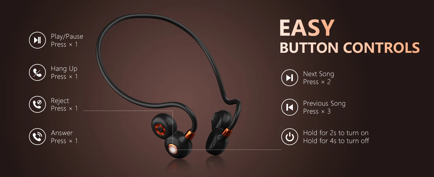 Écouteurs de Sport à oreille ouverte, sans fil, à Conduction d\'air, avec micro, résistant à l\'eau IPX6, batterie de 10 heures, Bluetooth 5.3 Écouteurs de Sport à oreille ouverte, sans fil, à Conduction d\'air, avec micro, résistant à l\'eau IPX6, batterie de 10 heures, Bluetooth 5.3