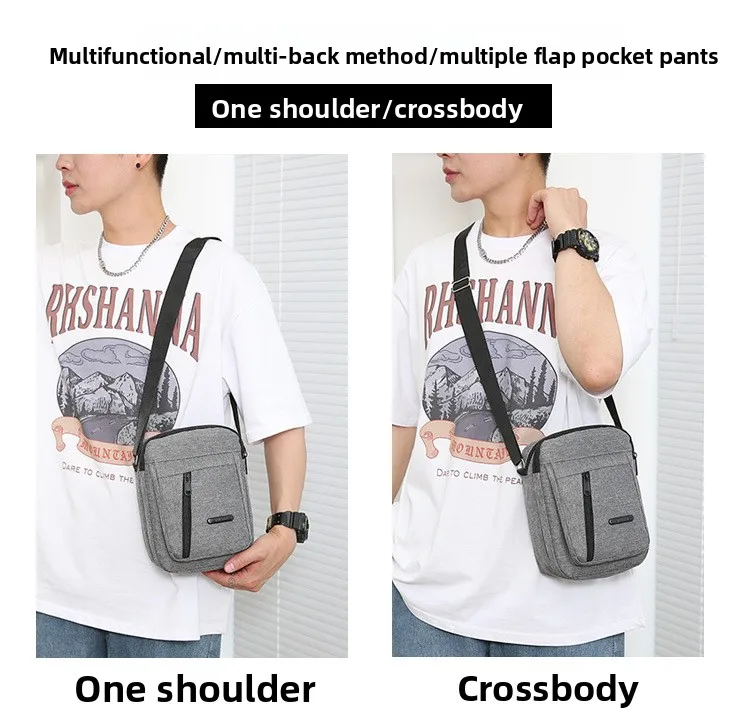 Sac à bandoulière en toile de Sport pour hommes polyvalent réglable adapté aux vêtements d\'affaires et décontractés parfait pour les sacs à main de voyage Bolsa