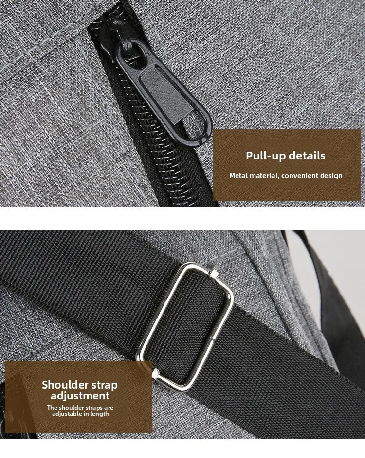 Sac à bandoulière en toile de Sport pour hommes polyvalent réglable adapté aux vêtements d\'affaires et décontractés parfait pour les sacs à main de voyage Bolsa