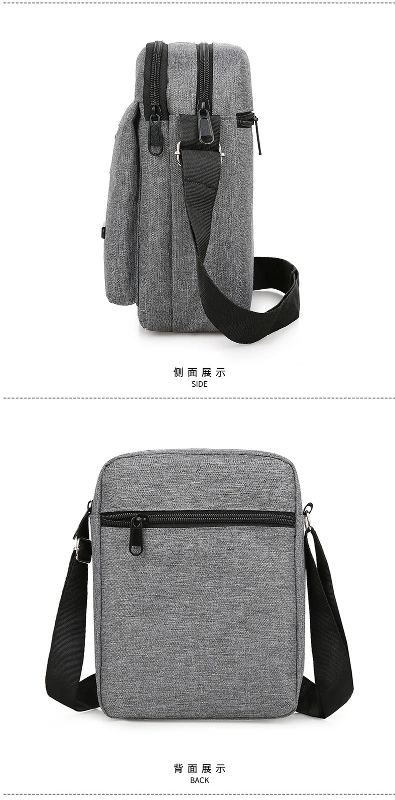 Sac à bandoulière en toile de Sport pour hommes polyvalent réglable adapté aux vêtements d\'affaires et décontractés parfait pour les sacs à main de voyage Bolsa