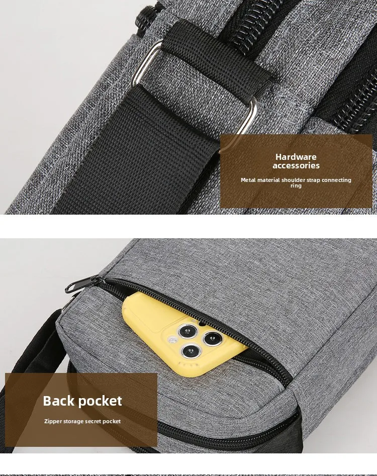 Sac à bandoulière en toile de Sport pour hommes polyvalent réglable adapté aux vêtements d\'affaires et décontractés parfait pour les sacs à main de voyage Bolsa