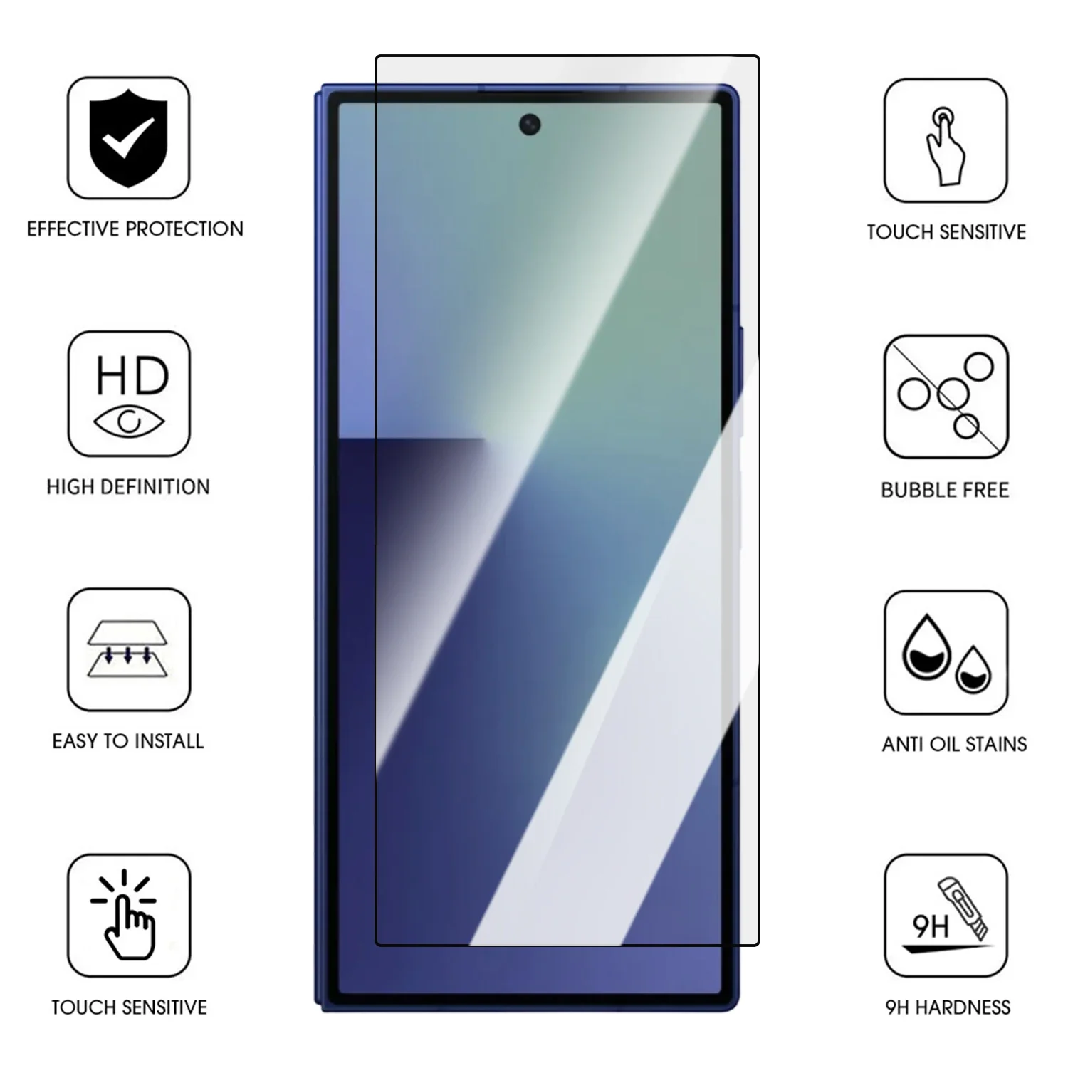 Protecteur d'écran pour Samsung Galaxy Z Fold 7, 1/2/3 pièces, facile à installer, Anti-espion/HD, verre trempé extérieur transparent pour Z Fold7