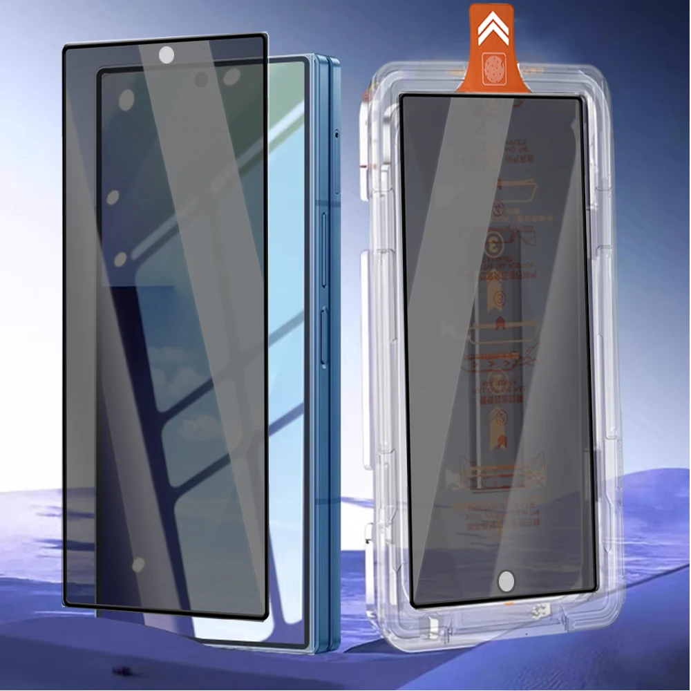 Protecteur d\'écran pour Samsung Galaxy Z Fold 7, 1/2/3 pièces, facile à installer, Anti-espion/HD, verre trempé extérieur transparent pour Z Fold7