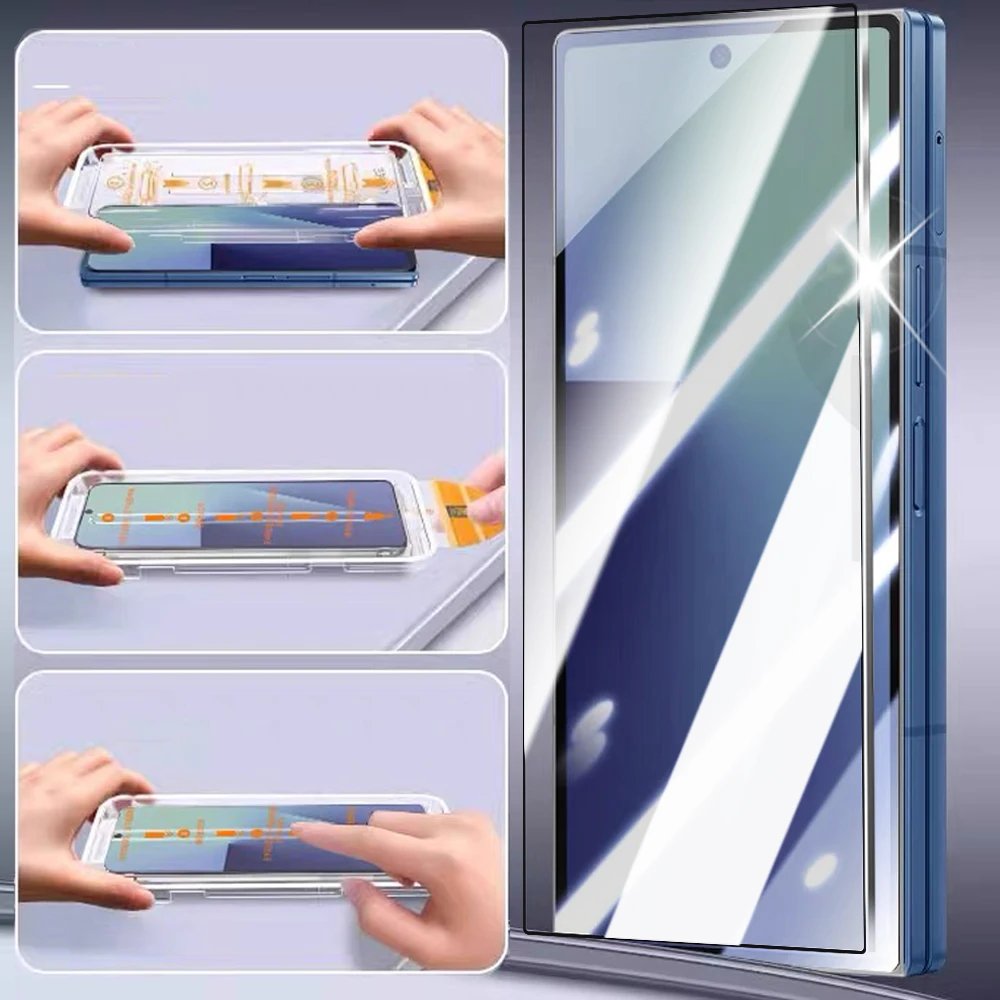 Protecteur d\'écran pour Samsung Galaxy Z Fold 7, 1/2/3 pièces, facile à installer, Anti-espion/HD, verre trempé extérieur transparent pour Z Fold7