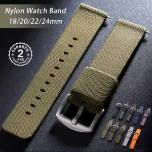 Bracelet de Montre Nylon 18 20 22 24 mm Boucle Ardillon 316L Acier Center Line
