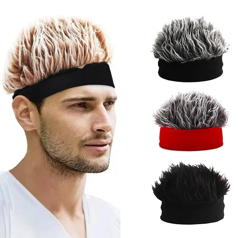 Perruque Homme Style Hip Hop Cheveux Pointus Blond Platine Cosplay Synthétique – Image 2