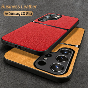 Étuis de téléphone souples en cuir pour Samsung S26 Ultra S25 Plus S23 S22 S21 S20 FE S25 Ultra avec support magnétique pour voiture et protection intégrée