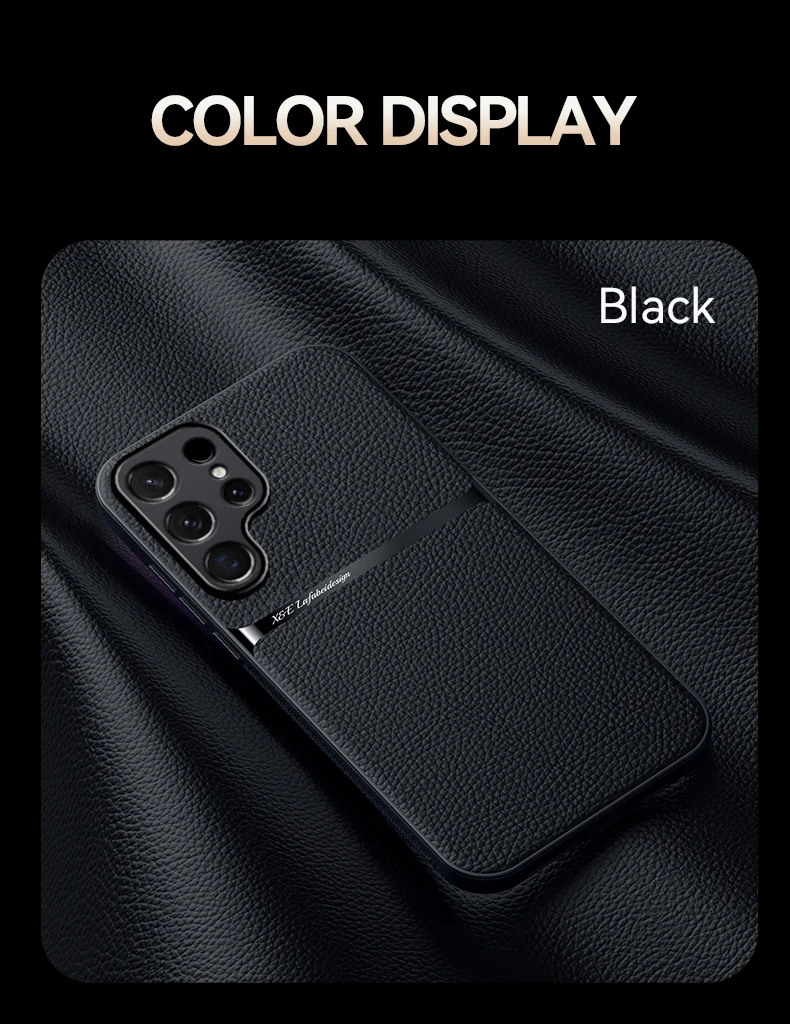 Étuis de téléphone souples en cuir pour Samsung S26 Ultra S25 Plus S23 S22 S21 S20 FE S25 Ultra avec support magnétique pour voiture et protection intégrée