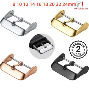 Fermoir Boucle de Montre Acier Inoxydable Ardillon 8 10 12 14 16 18 20 22 24 mm
