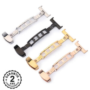 Fermoir Boucle Déployante de Bracelet de Montre Acier Double Clic 12 14 16 18 mm