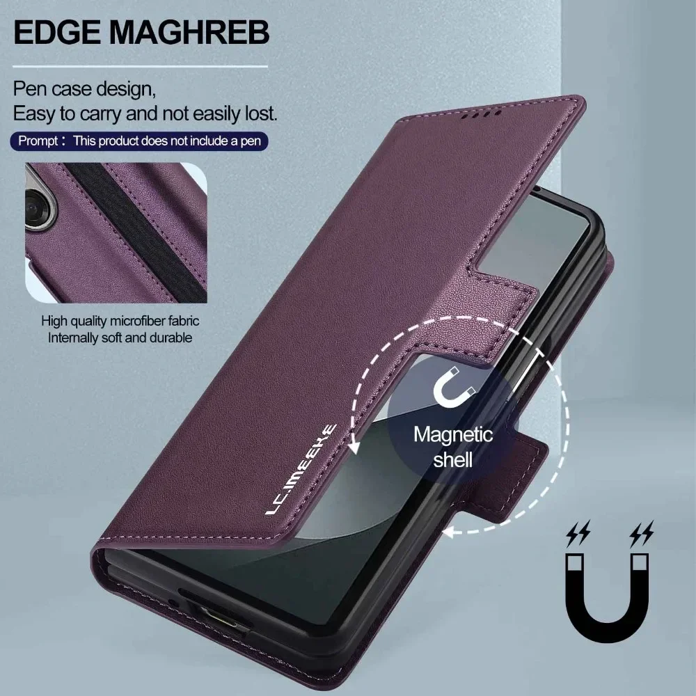 Coque Étui Portefeuille Samsung Galaxy Z Fold 7 6 5 4 3 5G Porte Stylet Cuir PU – Image 5