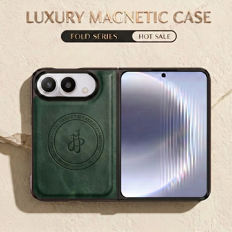 Étui Coque iPhone Duo Similicuir Magsafe Magnétique Pliable Chargement Sans Fil – Image 3
