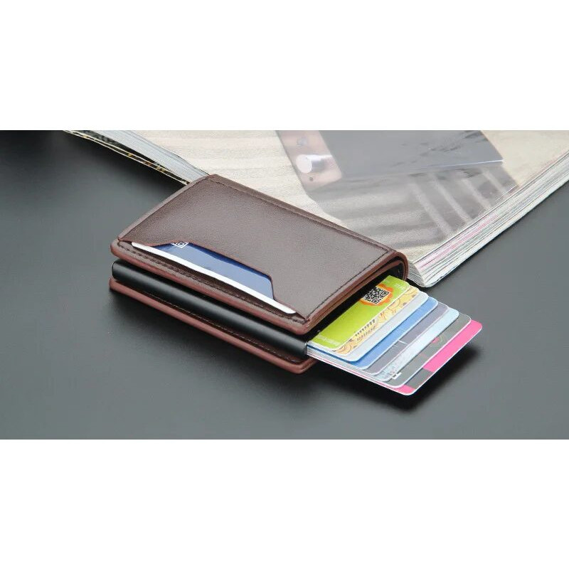 Portefeuille Porte Cartes 5 CB iPhone Magsafe Anti RFID Cuir PU Magnétique Luxe – Image 20