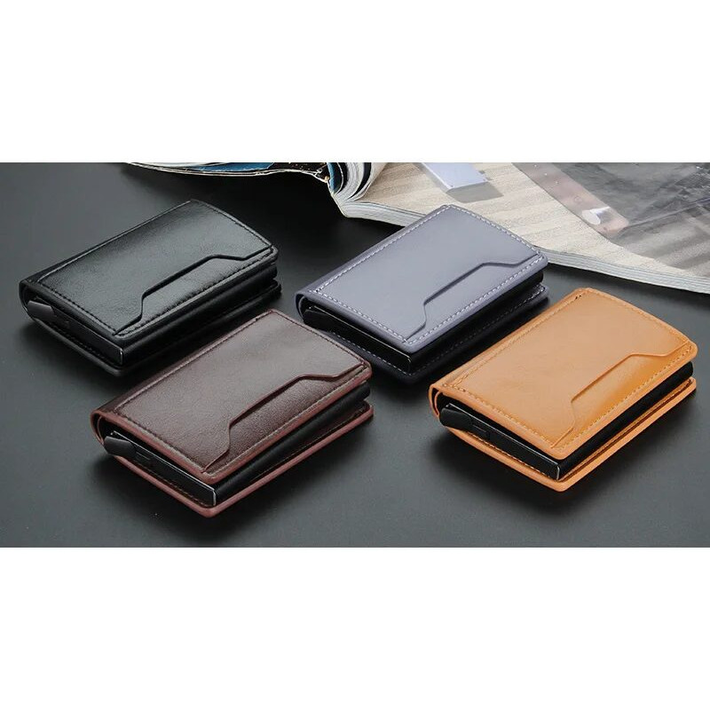 Portefeuille Porte Cartes 5 CB iPhone Magsafe Anti RFID Cuir PU Magnétique Luxe – Image 16